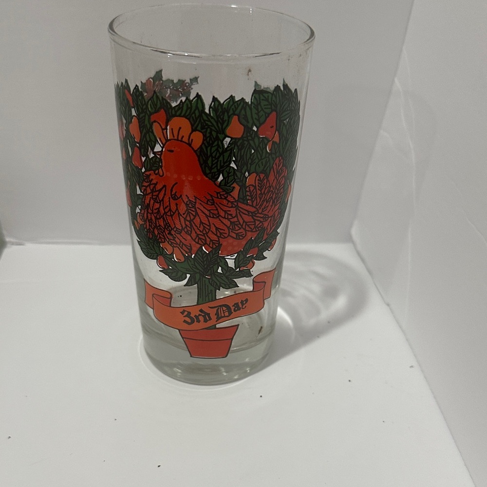 Vintage Indiana glass 12 Days of Christmas 3rd day.